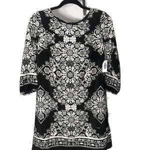 Old Navy black and white floral print dress SP NWT